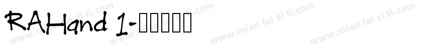 RAHand 1字体转换